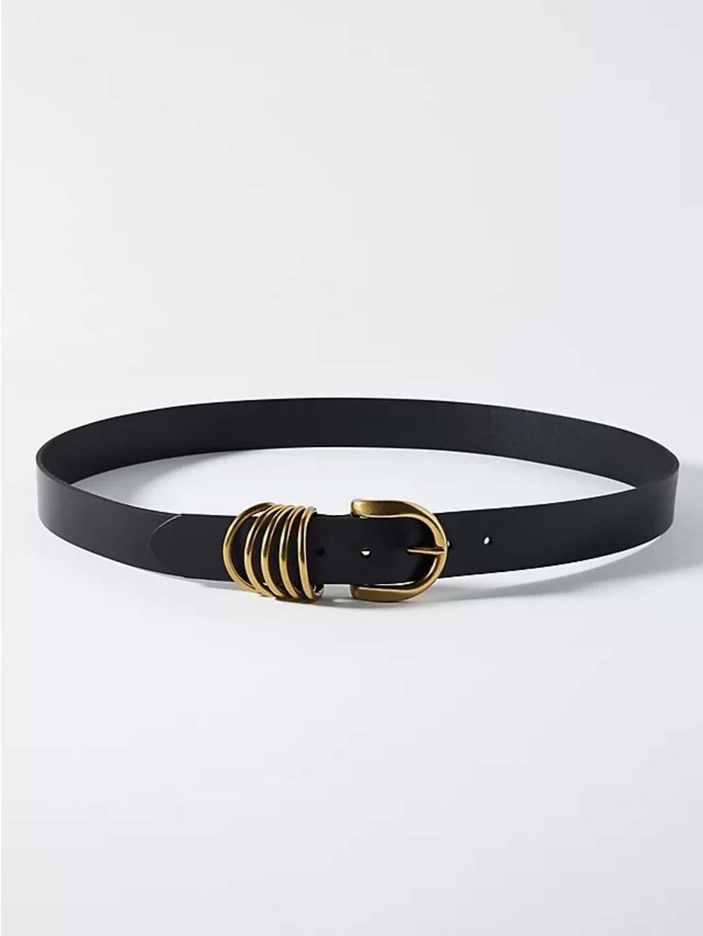 Anthropologie Multi Keeper Belt Black/Gold XS